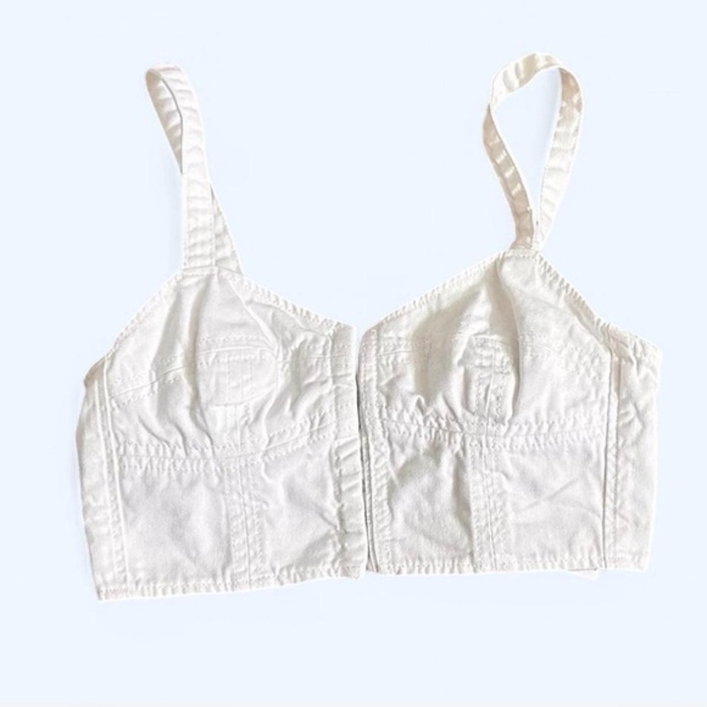 Urban Outfitters White Bustier Crop Top